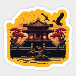 Forbidden City Pixel Art Sticker